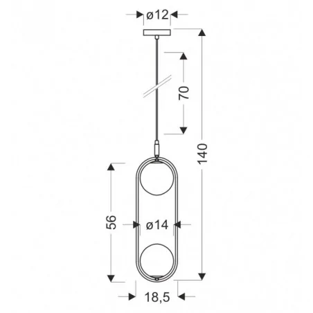 Lampy-sufitowe - lampa sufitowa zwis podwójny 2 klosze w formie dymionych kuli cordel 32-44051 candellux 