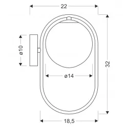 Kinkiety - cordel kinkiet 1x28w g9 ring mosiądz, klosz bursztynowy candellux 