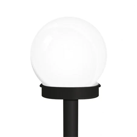 Lampy-solarne - lampka solarna led kula duża wbijana 30cm ogrodowa zimna lumiled 