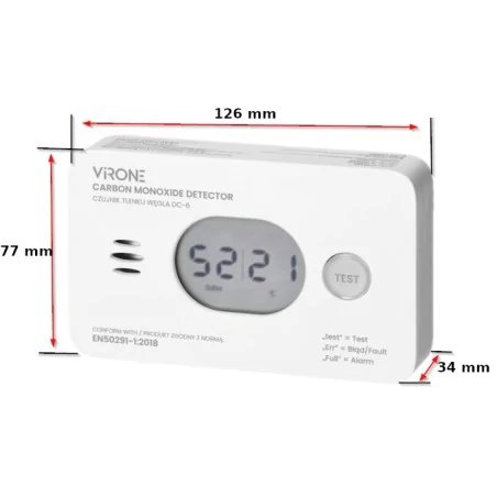 Czujniki-czadu - zestaw czujnik tlenku węgla (czadu) z czujnikiem dymu dc-7 orno 