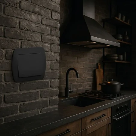 Wylaczniki-jednobiegunowe - włącznik pojedyczny z ramką czarny aw1/49 simon akord kontakt-simon 