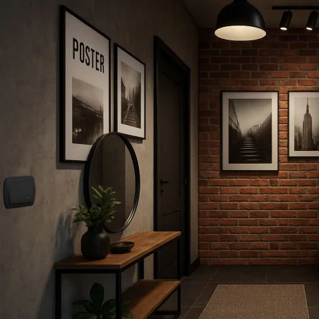 Wylaczniki-schodowe - czarny włącznik schodowy zmienny z ramką aw6/49 simon akord kontakt-simon 