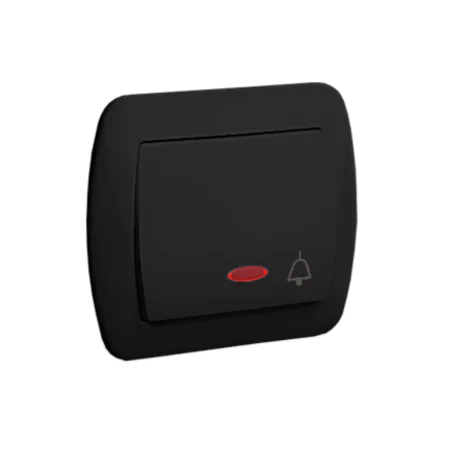 Wlaczniki-i-przyciski-dzwonkowe - włącznik dzwonkowy z podświetleniem z ramką czarny ad1l/49 simon akord kontakt-simon 