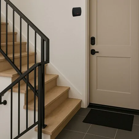 Wlaczniki-i-przyciski-dzwonkowe - włącznik dzwonkowy z podświetleniem z ramką czarny ad1l/49 simon akord kontakt-simon 