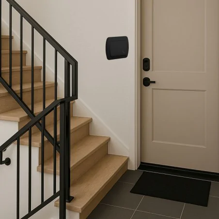 Wlaczniki-i-przyciski-dzwonkowe - włącznik dzwonkowy na klatkę z ramką czarny ad1/49 simon akord kontakt-simon 