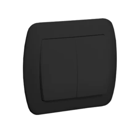 Wylaczniki-schodowe - czarny włącznik schodowy podwójny aw6/2/49 simon akord kontakt-simon 