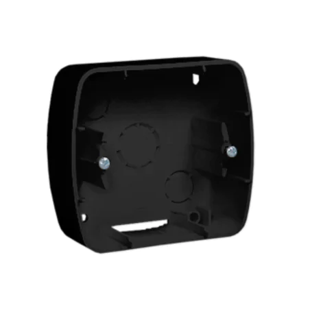 Puszki-natynkowe - czarna puszka natynkowa pojedyncza apn1/49 do serii akord kontakt-simon 