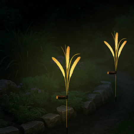 Lampy-solarne - lampa solarna led ozdobna trawa do ogrodu flora 329431 polux-goldlux 