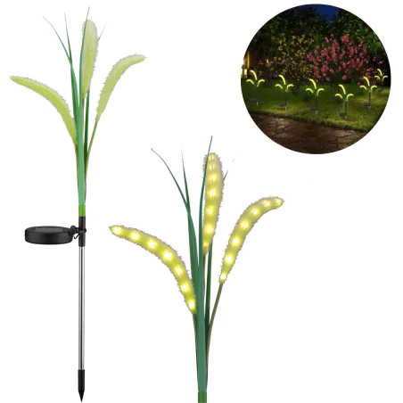 Lampy-solarne - lampa solarna led ozdobna trawa do ogrodu flora 329431 polux-goldlux 