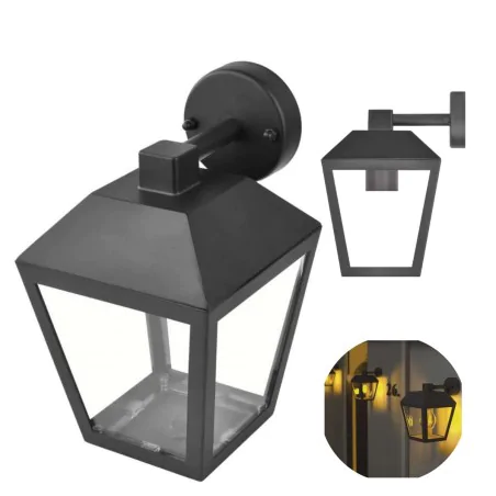 Kinkiety-ogrodowe - kinkiet elewacyjny dolny lampa zewnętrzna retro czarna adenia emos 