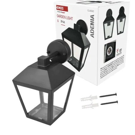 Kinkiety-ogrodowe - kinkiet elewacyjny dolny lampa zewnętrzna retro czarna adenia emos 