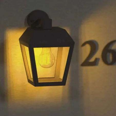 Kinkiety-ogrodowe - kinkiet elewacyjny dolny lampa zewnętrzna retro czarna adenia emos 