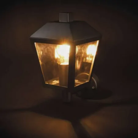 Kinkiety-ogrodowe - kinkiet elewacyjny górny lampa latarnia zewnętrzna czarna adenia emos 