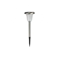Lampy-solarne - lampa solarna ogrodowa wbijana w grunt zimne światło inox vo0315 volteno 