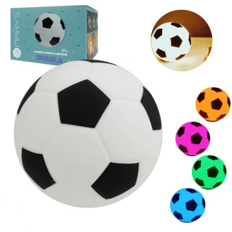 Oswietlenie-do-pokoju-dzieciecego - lampka w kształcie piłki nożnej prezent dla małego kibica fana futbolu interblue 