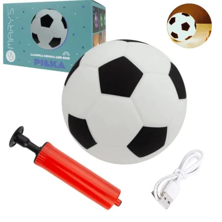 Oswietlenie-do-pokoju-dzieciecego - lampka w kształcie piłki nożnej prezent dla małego kibica fana futbolu interblue mw61289 
