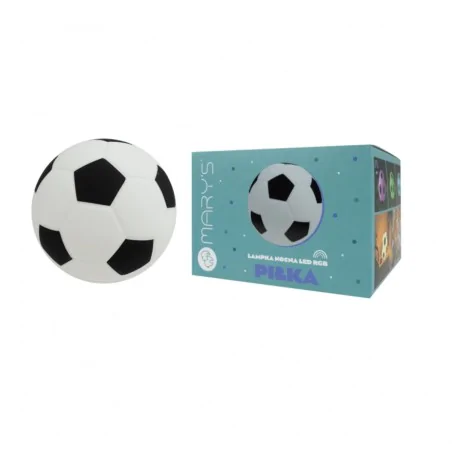 Oswietlenie-do-pokoju-dzieciecego - lampka w kształcie piłki nożnej prezent dla małego kibica fana futbolu interblue 