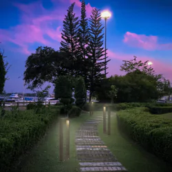 Lampy-ogrodowe-stojace - słupek ogrodowy lampa led stojąca na zewnątrz 50cm rio 7470 lvt 