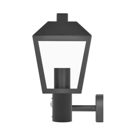 Kinkiety-ogrodowe - kinkiet elewacyjny z czujnikiem ruchu lampa latarnia zewnętrzna czarna pir adenia emos 