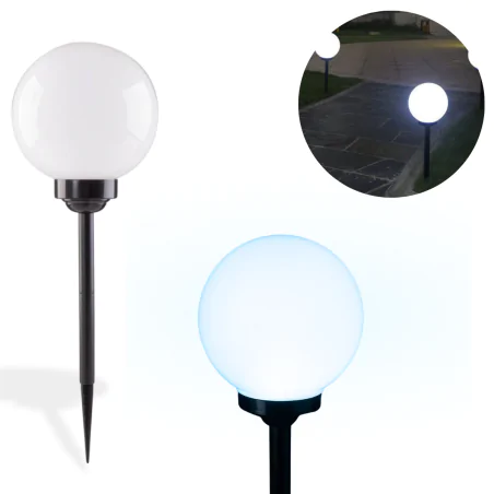 Lampy-solarne - lampka solarna wbijana naziemna kula o średnicy 25cm atris lumsol1022 lumiled 