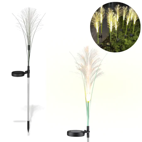 Lampy-solarne - lampa solarna led trawa dekoracyjna ogrodowa grass 329448 polux-goldlux 
