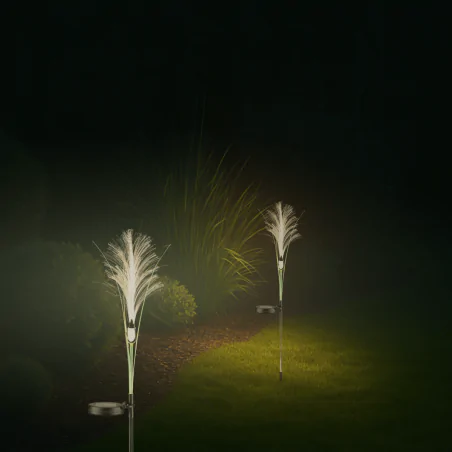 Lampy-solarne - lampa solarna led trawa dekoracyjna ogrodowa grass 329448 polux-goldlux 