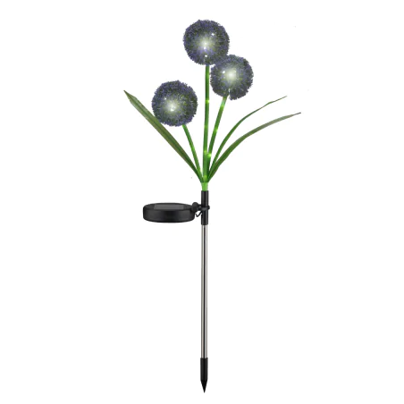 Lampy-solarne - lampka solarna wbijana led z motywem dmuchawców zimne światło allium 329509 polux-goldlux 