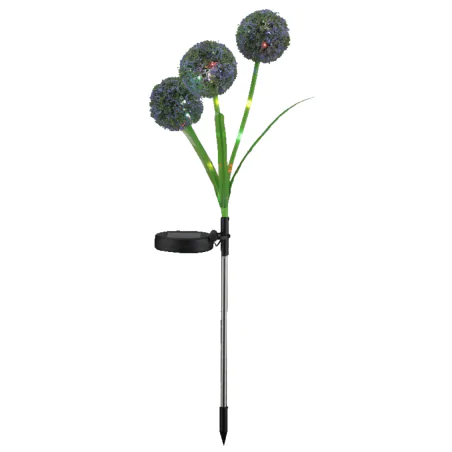 Lampy-solarne - lampka wbijana solarna led dmuchawce z kolorowym światłem rgb+zimne allium color 329516 polux-goldlux 