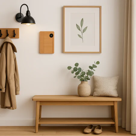 Dzwonki-do-drzwi-przewodowe - dzwonek przewodowy do drzwi dwutonowy w kolorze dębu ding dong 230v stratis ac orno 