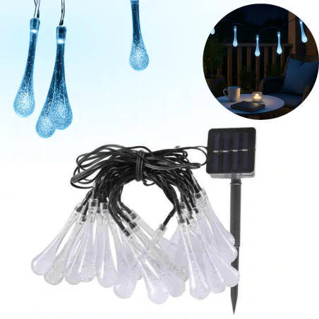 Swiecace-kule-i-girlandy - girlanda solarna led do ogrodu i altany z zimnym światłem 30led 4,9m ice 315250 polux 