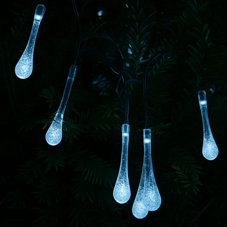 Swiecace-kule-i-girlandy - girlanda solarna led do ogrodu i altany z zimnym światłem 30led 4,9m ice 315250 polux 