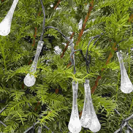 Swiecace-kule-i-girlandy - girlanda solarna led do ogrodu i altany z zimnym światłem 30led 4,9m ice 315250 polux 