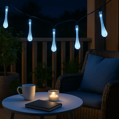 Swiecace-kule-i-girlandy - girlanda solarna led do ogrodu i altany z zimnym światłem 30led 4,9m ice 315250 polux 