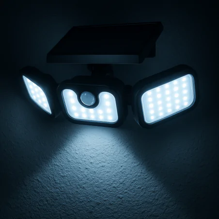 Kinkiety-solarne - naświetlacz solarny led z czujnikiem ruchu i zmierzchu mocny15w ip65 lvt 