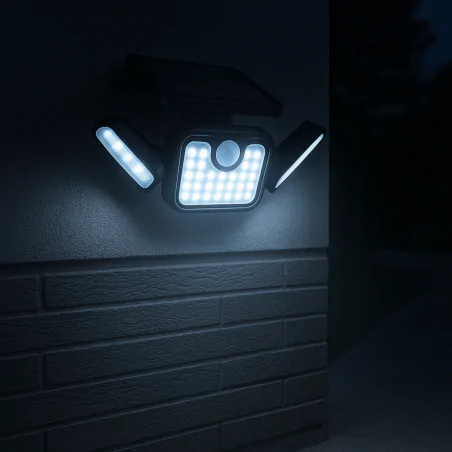 Kinkiety-solarne - naświetlacz solarny led z czujnikiem ruchu i zmierzchu mocny15w ip65 lvt 