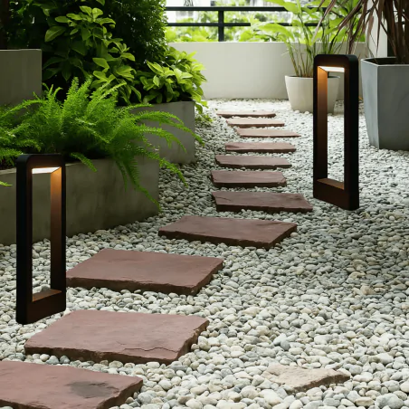 Lampy-ogrodowe-stojace - lampa ogrodowa led słupek 50cm z możliwością ustawienia kąta świecenia santina 1643 lvt 