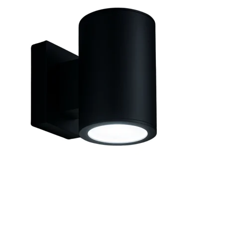 Kinkiety-solarne - lampa solarna kinkiet ścienny czarny led ip44 bastion 04373 ideus 