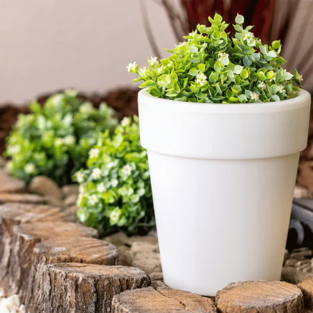 Lampy-solarne-balkonowe - lampa solarna led ogrodowa świecąca doniczka z neutralnym światłem 315601 polux-goldlux 