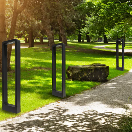 Lampy-ogrodowe-stojace - słupek ogrodowy led zewnętrzny 80cm o mocy 7w neutralne światło rio 7471 lvt 