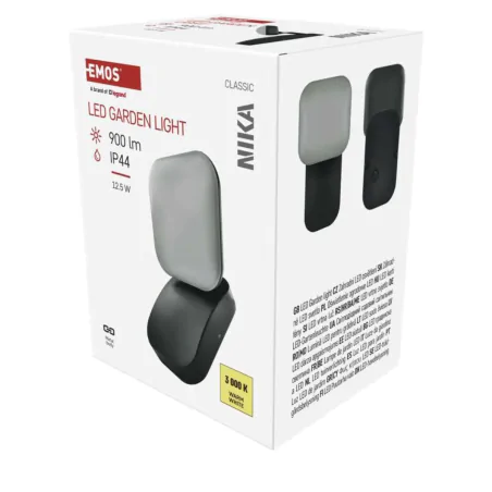 Kinkiety-ogrodowe - kinkiet elewacyjny led lampa ścienna ciepła 12,5w nika emos 