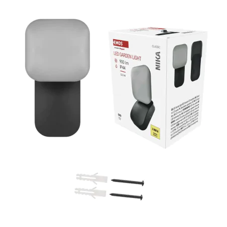 Kinkiety-ogrodowe - kinkiet elewacyjny led lampa ścienna ciepła 12,5w nika emos 