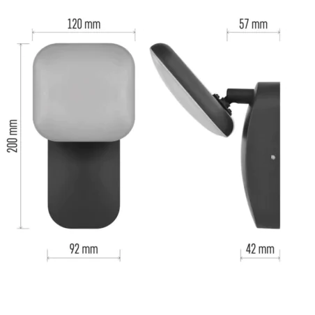 Kinkiety-ogrodowe - kinkiet elewacyjny led lampa ścienna ciepła 12,5w nika emos 