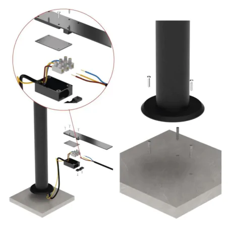 Slupki-ogrodowe - słupek ogrodowy led oświetleniowy nowoczesny 12,5w nika emos 