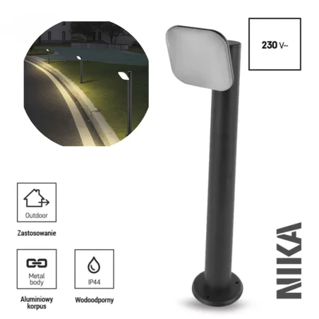 Slupki-ogrodowe - słupek ogrodowy led oświetleniowy nowoczesny 12,5w nika emos 