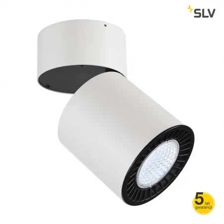 Oprawy-sufitowe - natynkowa oprawa sufitowa okrągła biała supros cl 3000lm 4000k slm led 60° slv 