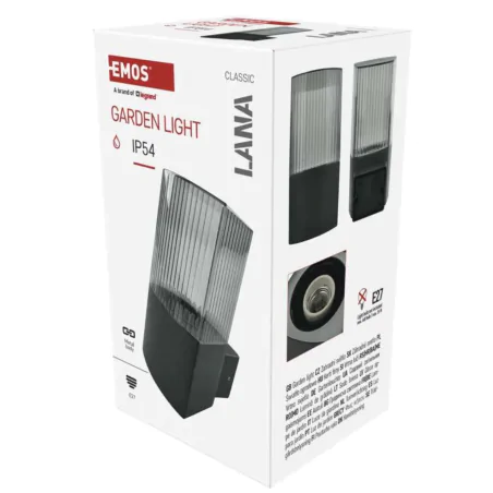 Kinkiety-ogrodowe - kinkiet elewacyjny lampa naścienna zewnętrzna ip54 lana emos 