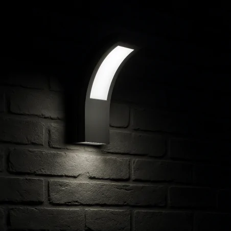 Kinkiety-ogrodowe - kinkiet ścienny elewacyjny led szary o mocy 10w neutralny 4000k piryt ad-op-6109glpm4 orno adviti 