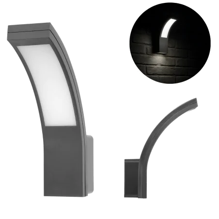 Kinkiety-ogrodowe - kinkiet ścienny elewacyjny led szary o mocy 10w neutralny 4000k piryt ad-op-6109glpm4 orno adviti 