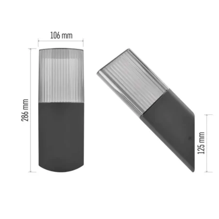 Kinkiety-ogrodowe - kinkiet elewacyjny skośny lampa naścienna zewnętrzna lana ip54 emos 