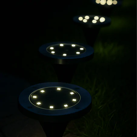 Lampy-solarne - lampa solarna najazdowa led wbijana w grunt okrągła solly 330246 polux-goldlux 